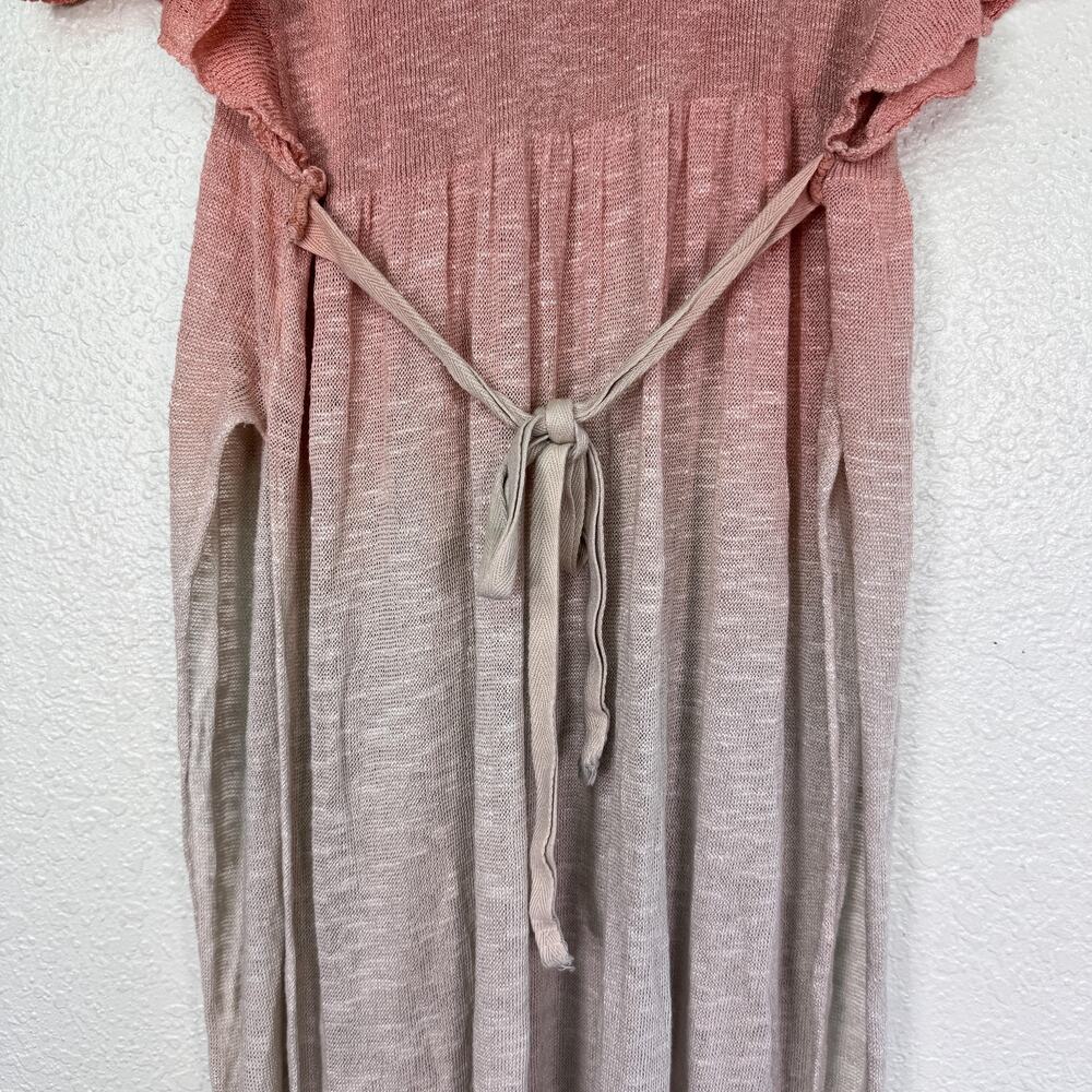Free People Double Dip Tunic Dress Womens Small Ombre Maxi Cover Up Beachy Boho - Picture 9 of 12